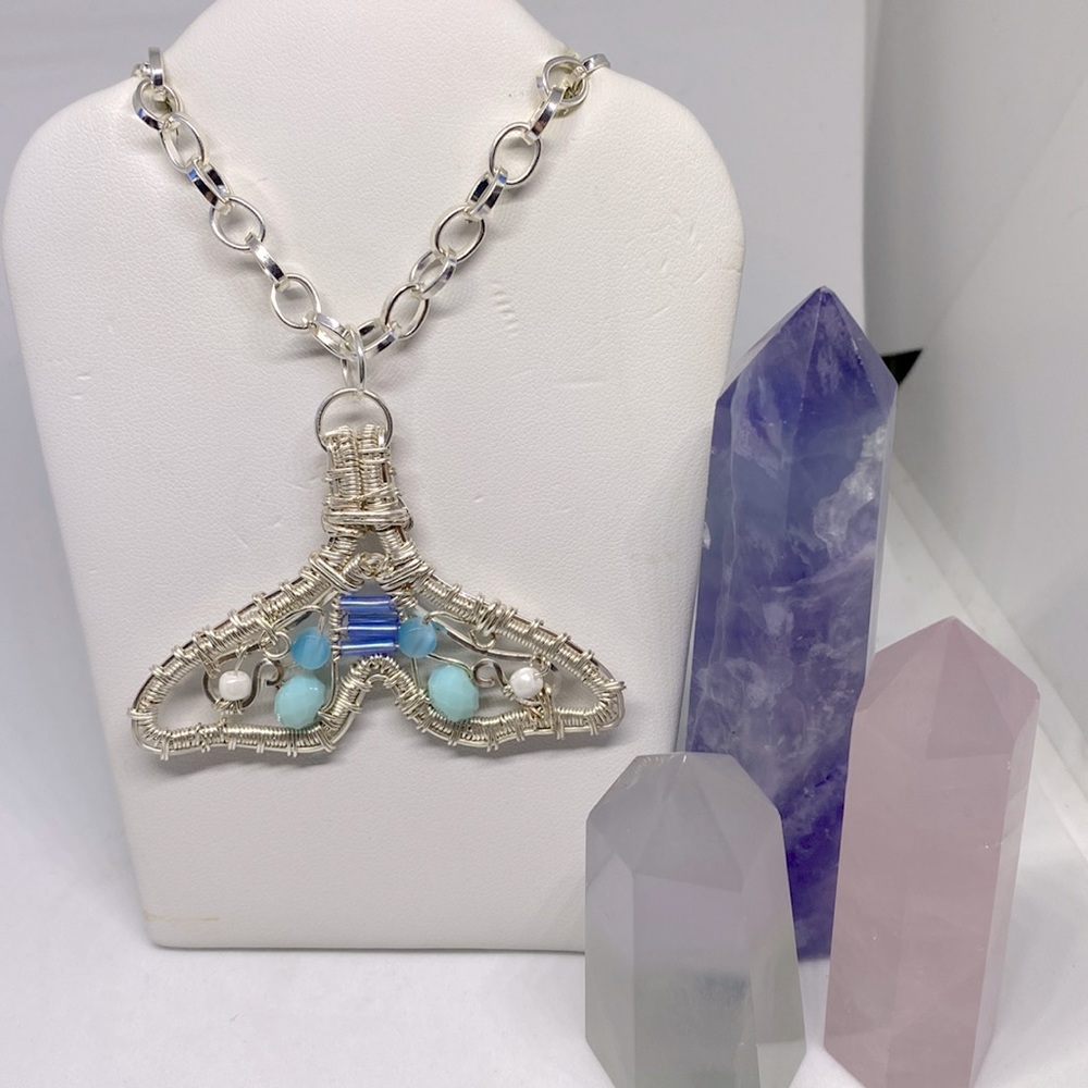 Handmade wire wrapped necklace